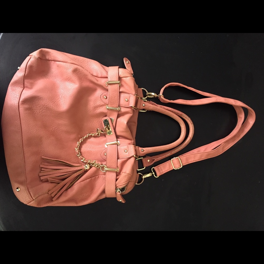 Steve Madden Salmon & Gold Bag
